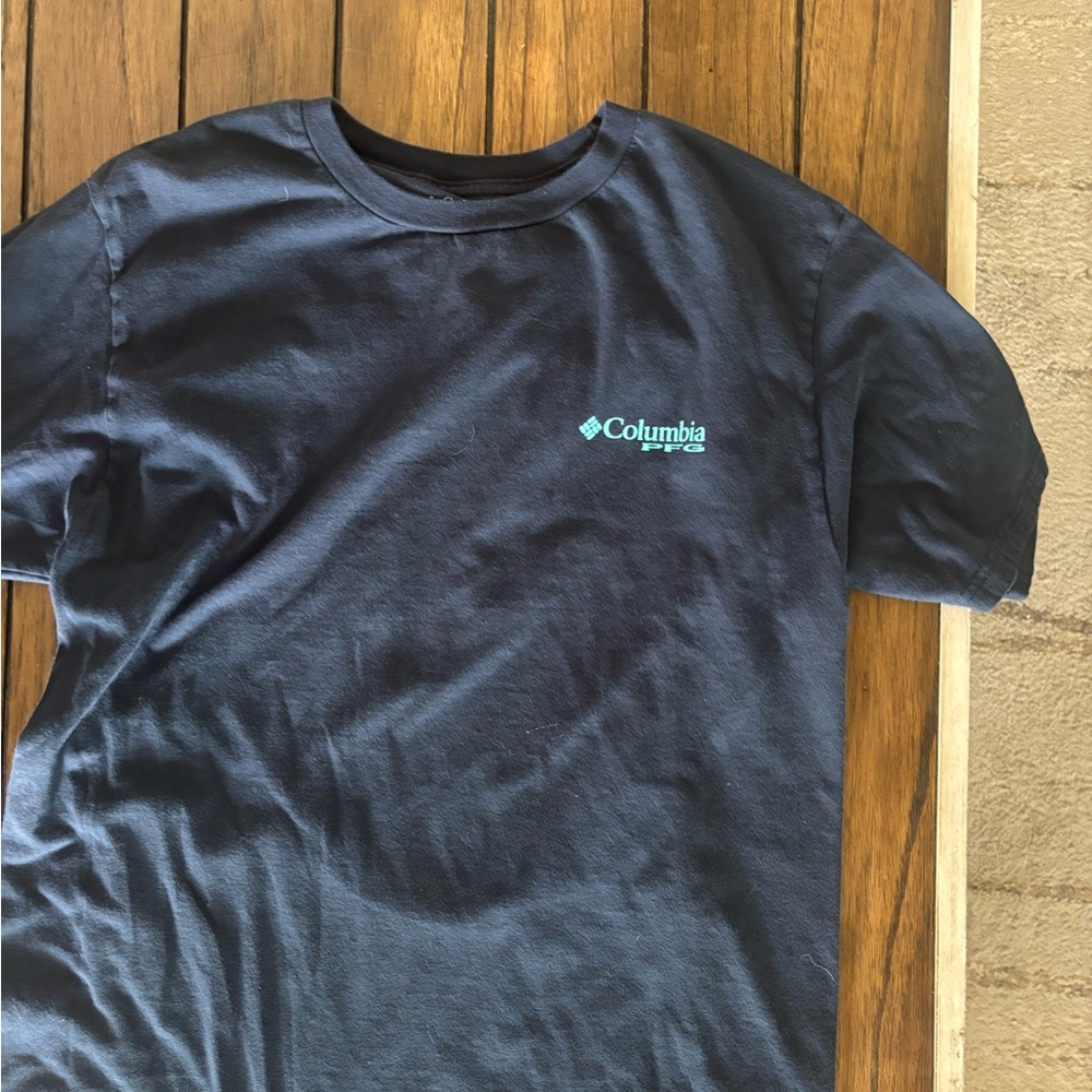 Columbia Blue Short Sleeve Tee Casual Comfort